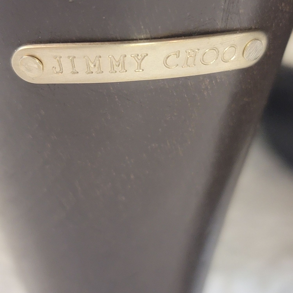 Jimmy Choo 39 Women's 8 US Mule Ulrika Platform Brown Leather Snakeskin Texture - Picture 7 of 12